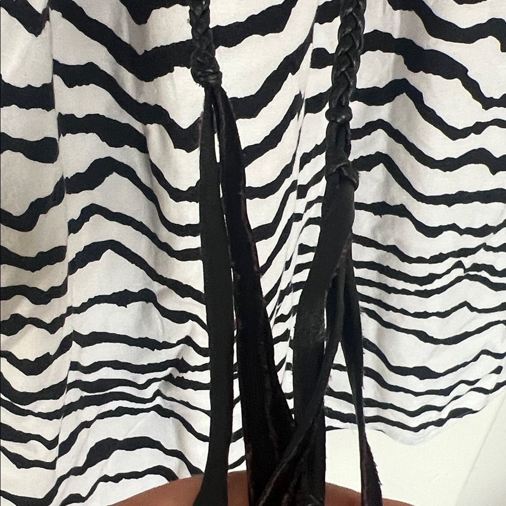 Full Tilt Black and White Patterned Mini Dress - Picture 7 of 11